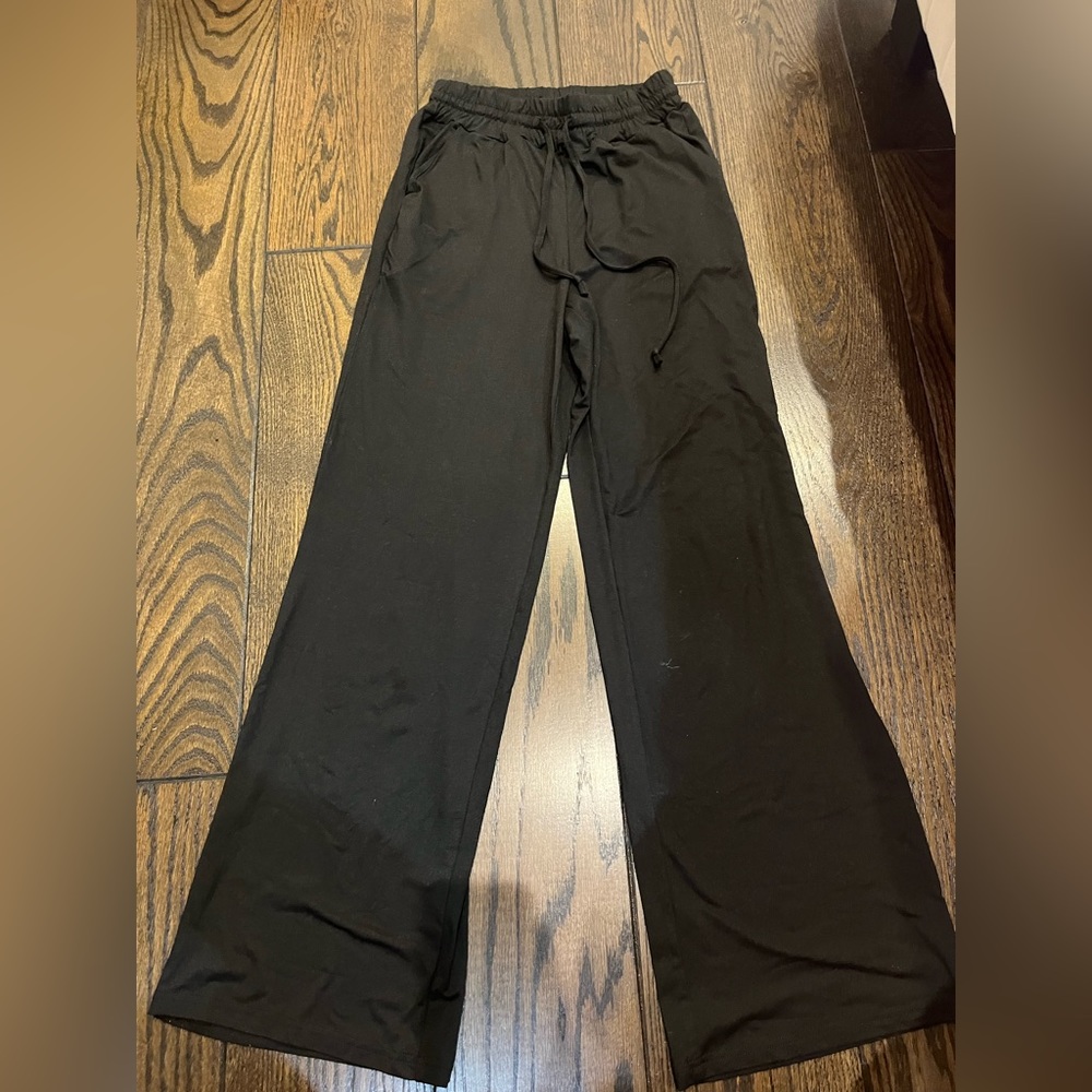 Amazon high rise flare sweatpants.